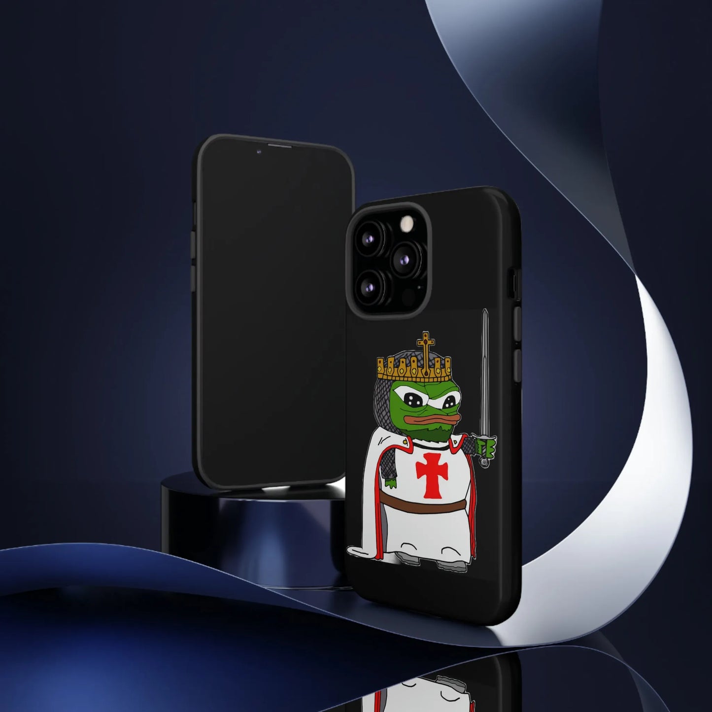 Crusader Pepe Cell Phone Case - Deus Vult Knight Phone Cover - 4LibertyShop.com
