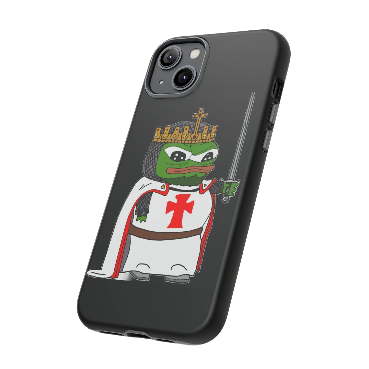 Crusader Pepe Cell Phone Case - Deus Vult Knight Phone Cover - 4LibertyShop.com
