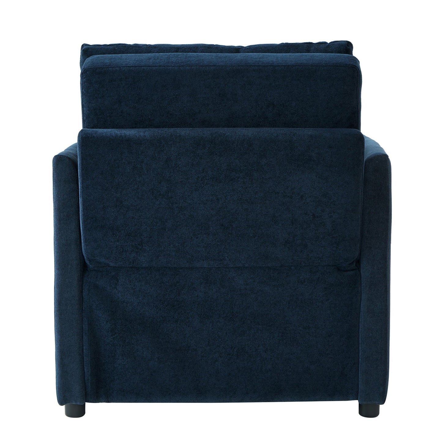 Upholstered Convertible Sleeper Sofa With 5 Position Backrest, Side Pockets, Storage
