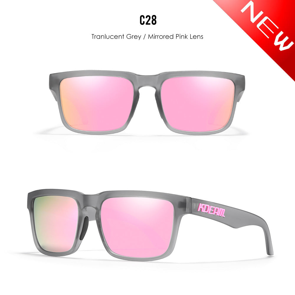 Classic polarized sunglasses for men and women ultra light driving glasses colorful real film sunglasses