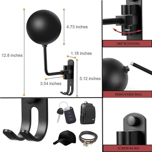 Universal motorcycle helmet rack wall mounted rotating display rack suitable for various desktop non punching placement racks