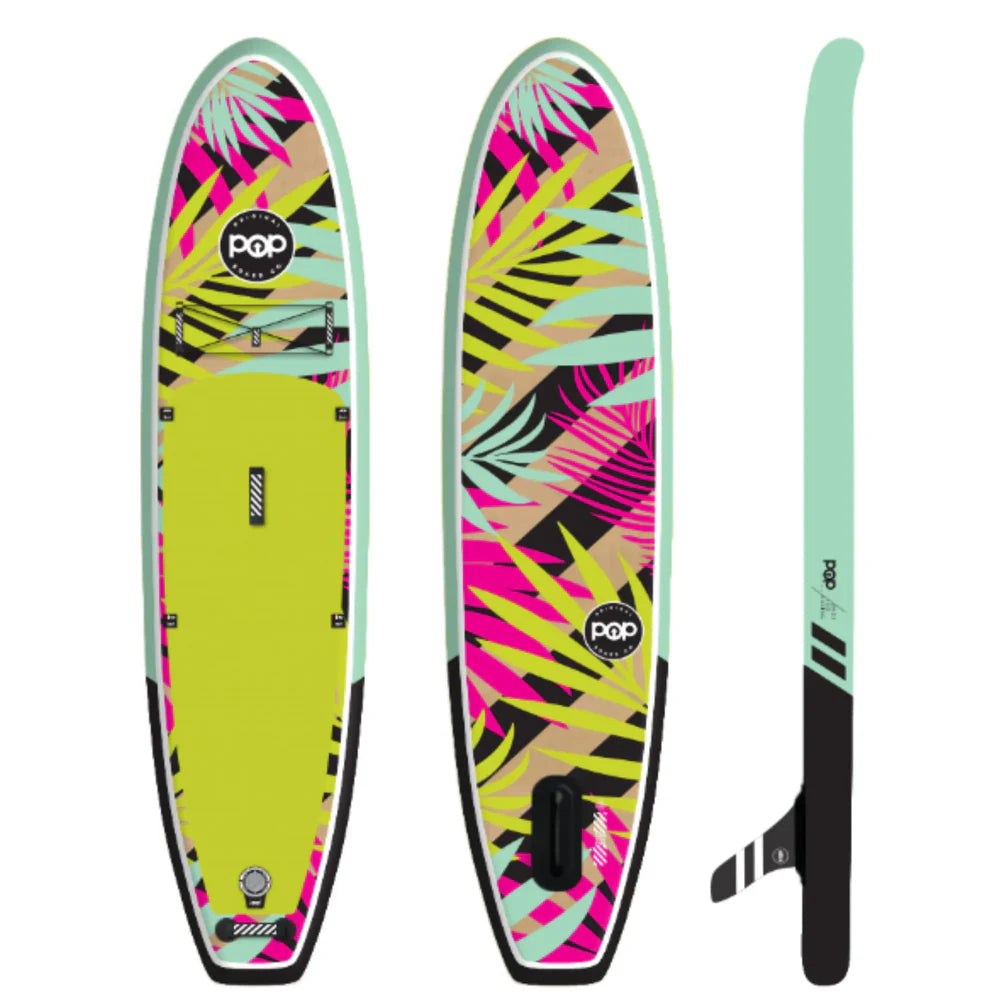 Pop Board Co 10'6 Royal Hawaiian Palm Inflatable Paddleboard SUP