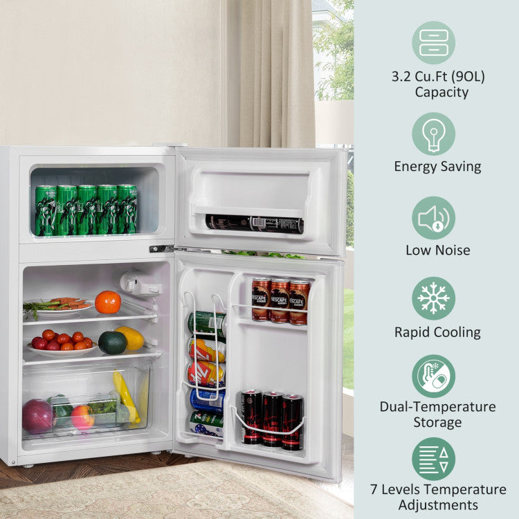 Black 3.2 cu. ft. Retro Mini Refrigerator
