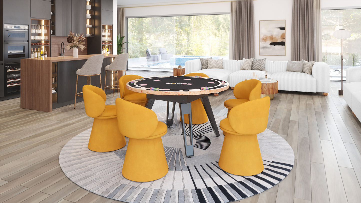Zuo Mod Burl 2 in 1 Game Table - Poker Table and Dining Table Combo