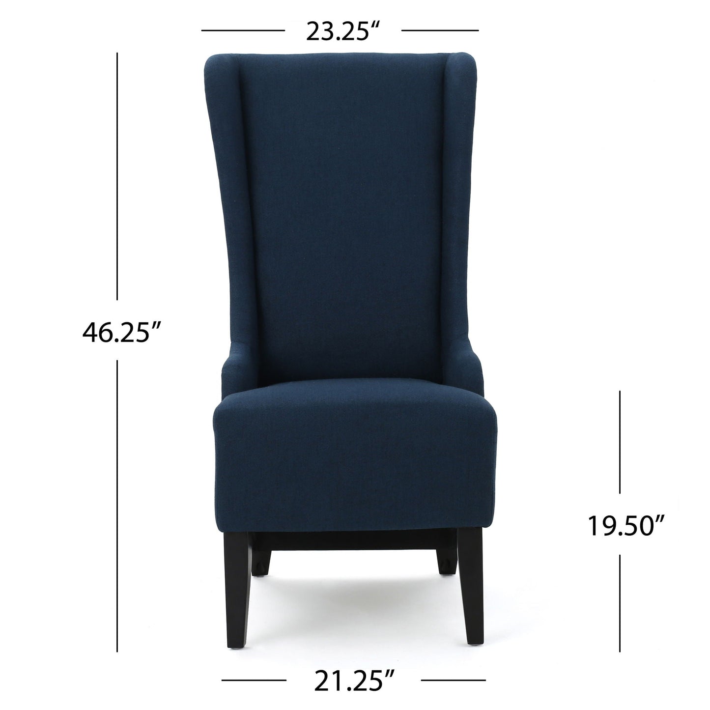 Alight Upholstered Dining Chair With High Back And Birch Wood Legs (Set of 2)