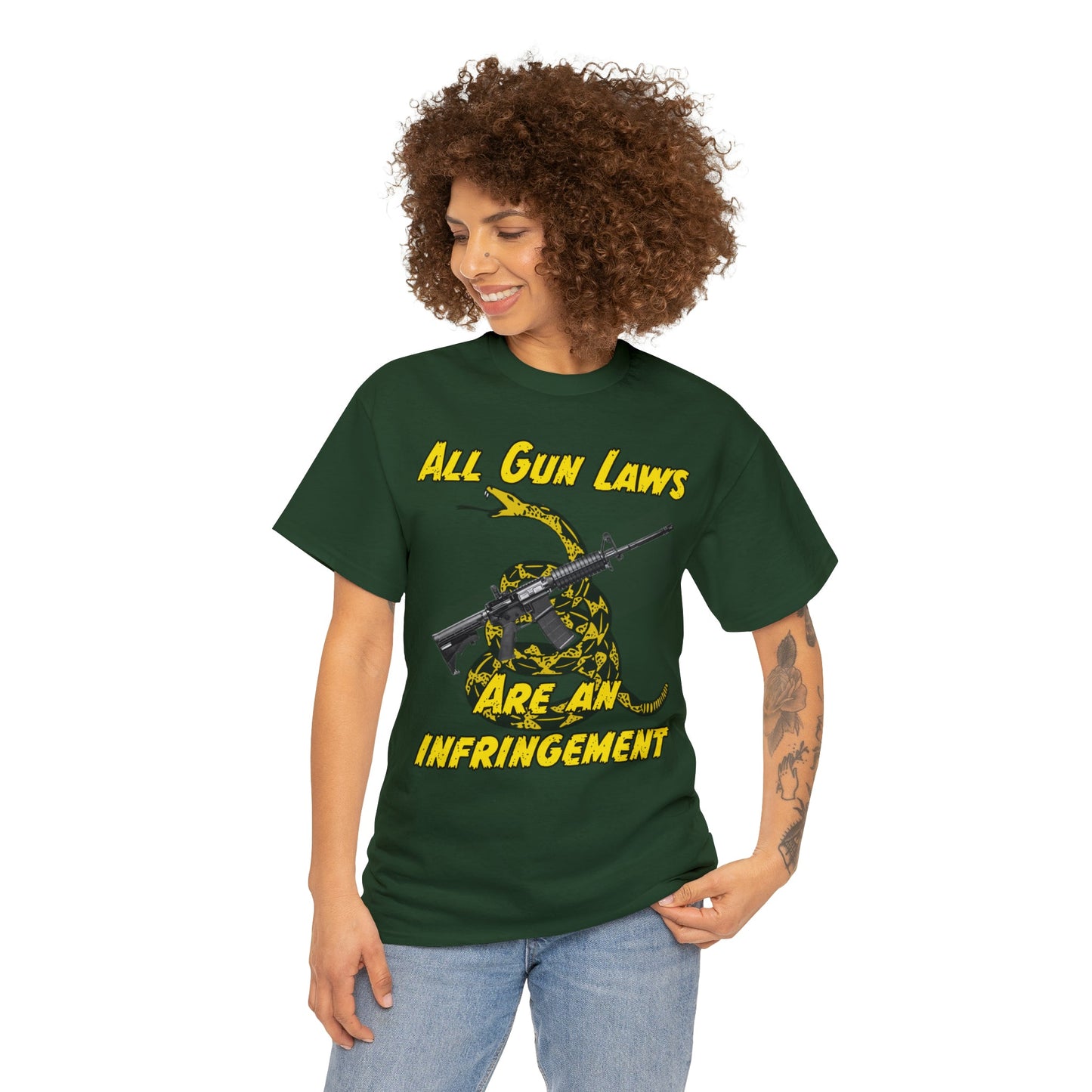All Gun Laws Are Infringements AR15 Gadsden T-Shirt