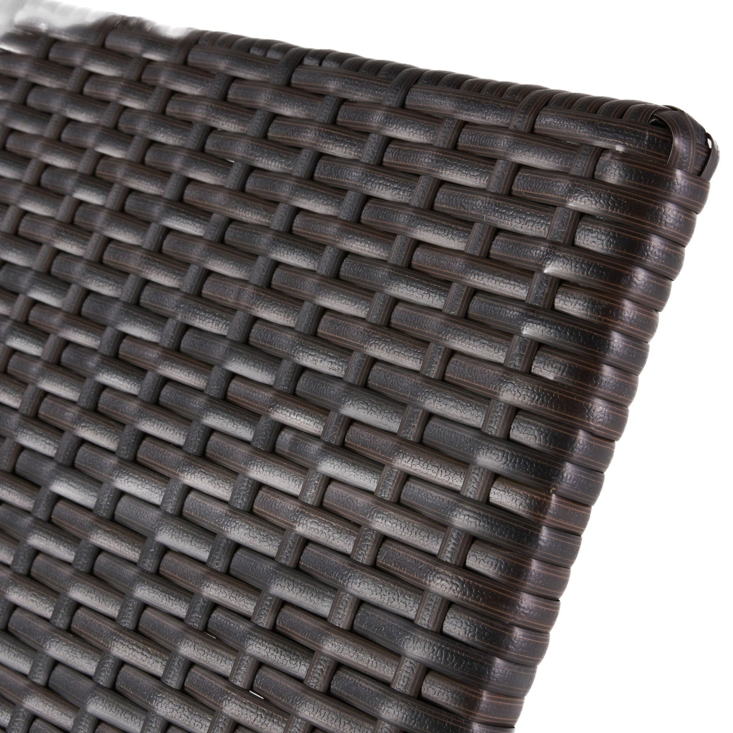 Kauai Modern Style PE Wicker Chaise Lounge - Brown Multi