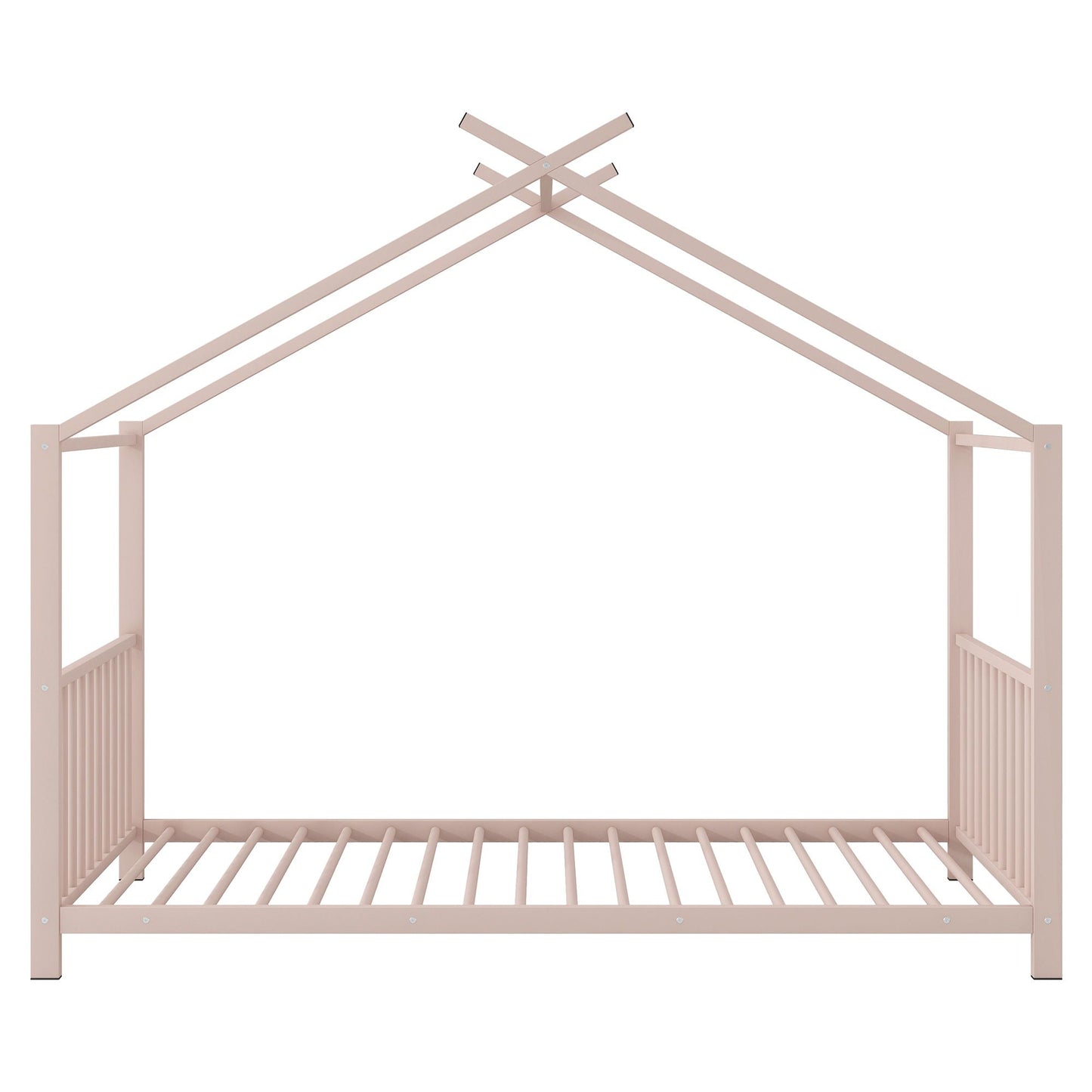 Metal House Platform Bed With Modern Design And Durable Frame