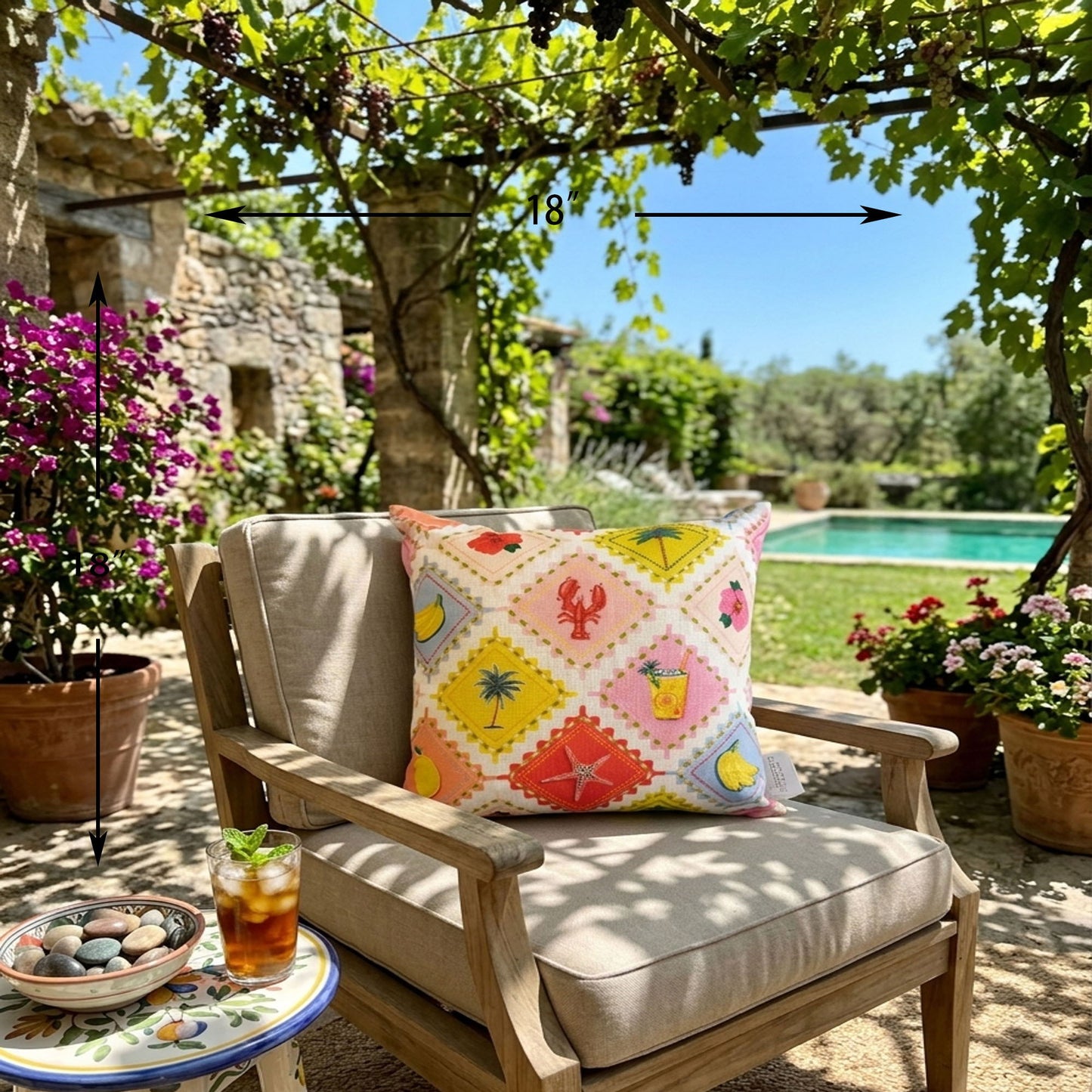 Outdoor Pillows, Weather Resistant (Set of 2) - Multi