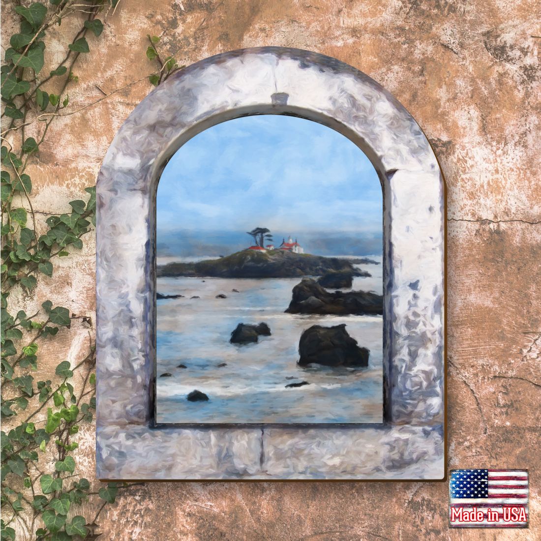 Lost Island Wooden Wall Art by G. DeBrekht - Coastal Sea-Life Decor - 8491003W