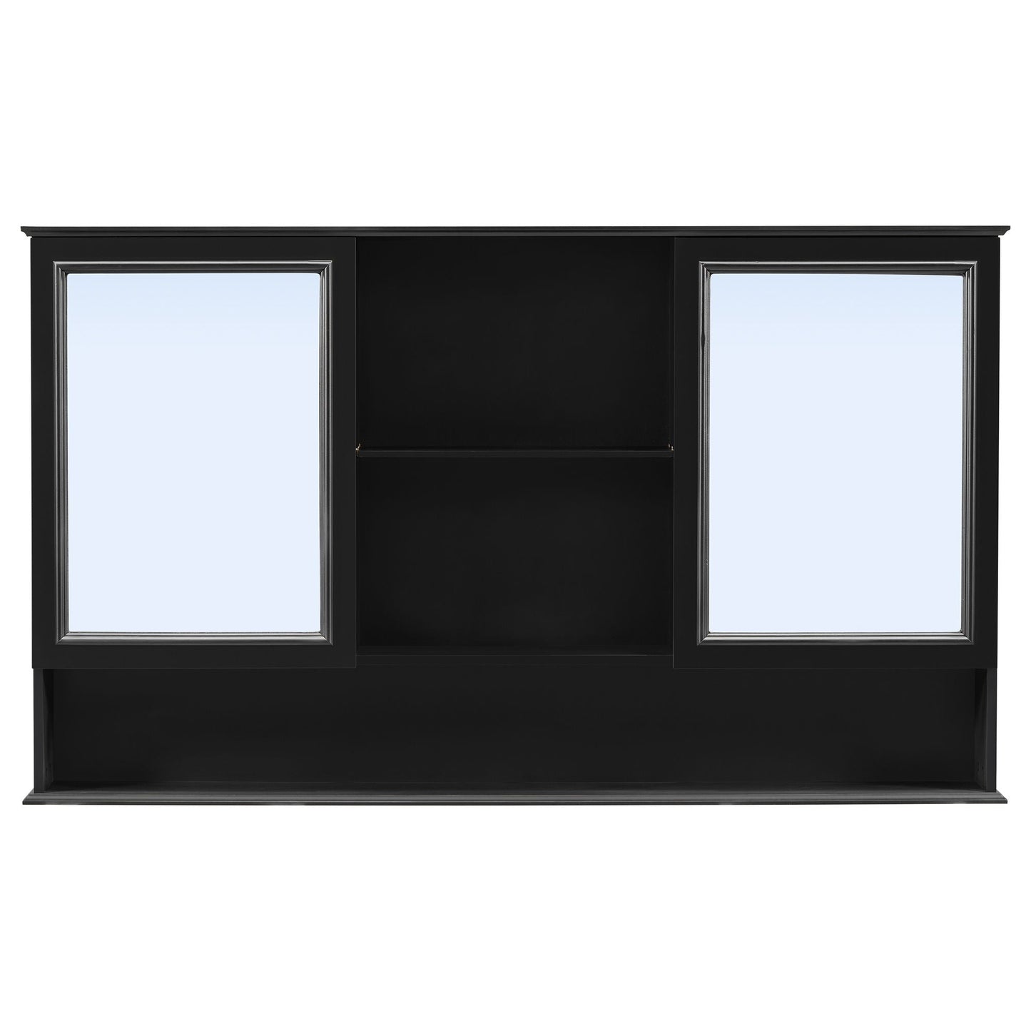 Wall Mounted Bathroom Medicine Cabinet With Double Mirrored Doors
