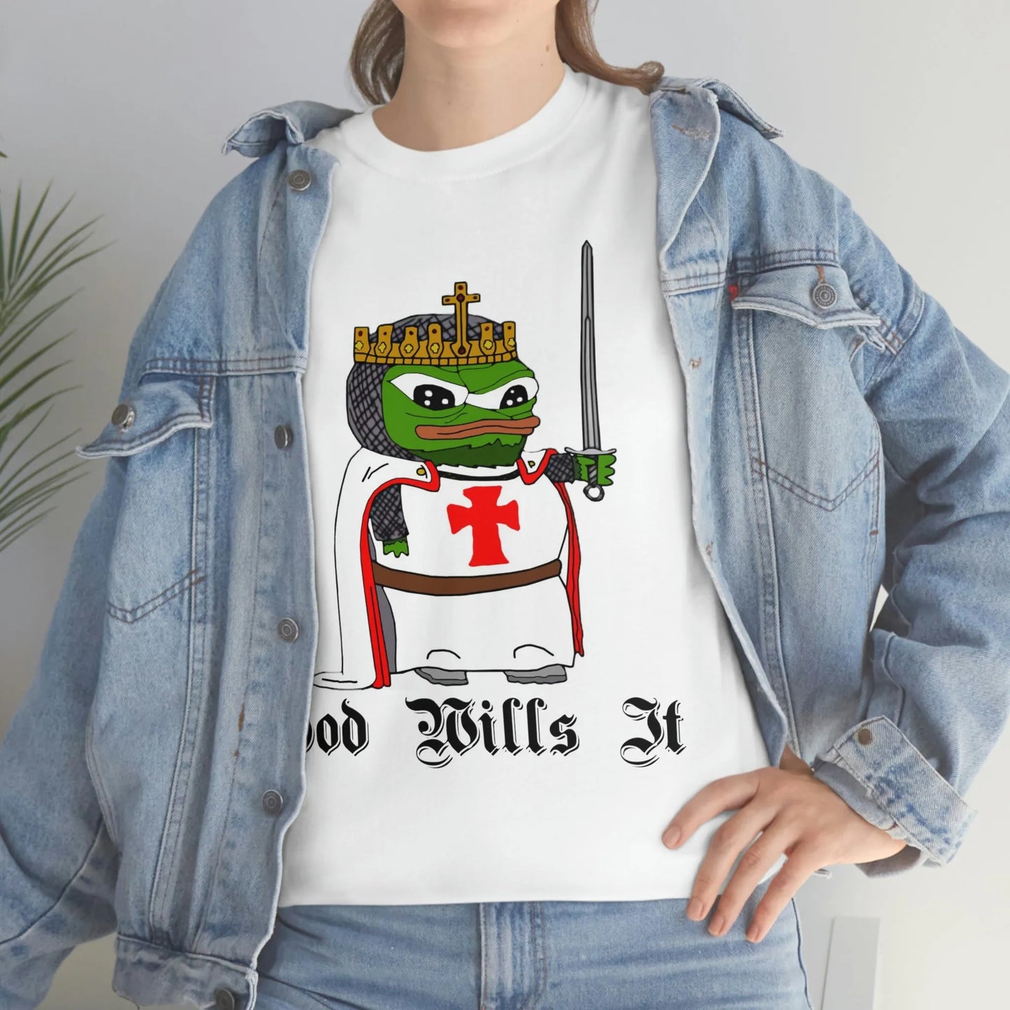 Crusader Pepe "God Wills It" Tee - Deus Vult Meme Shirt - 4LibertyShop.com