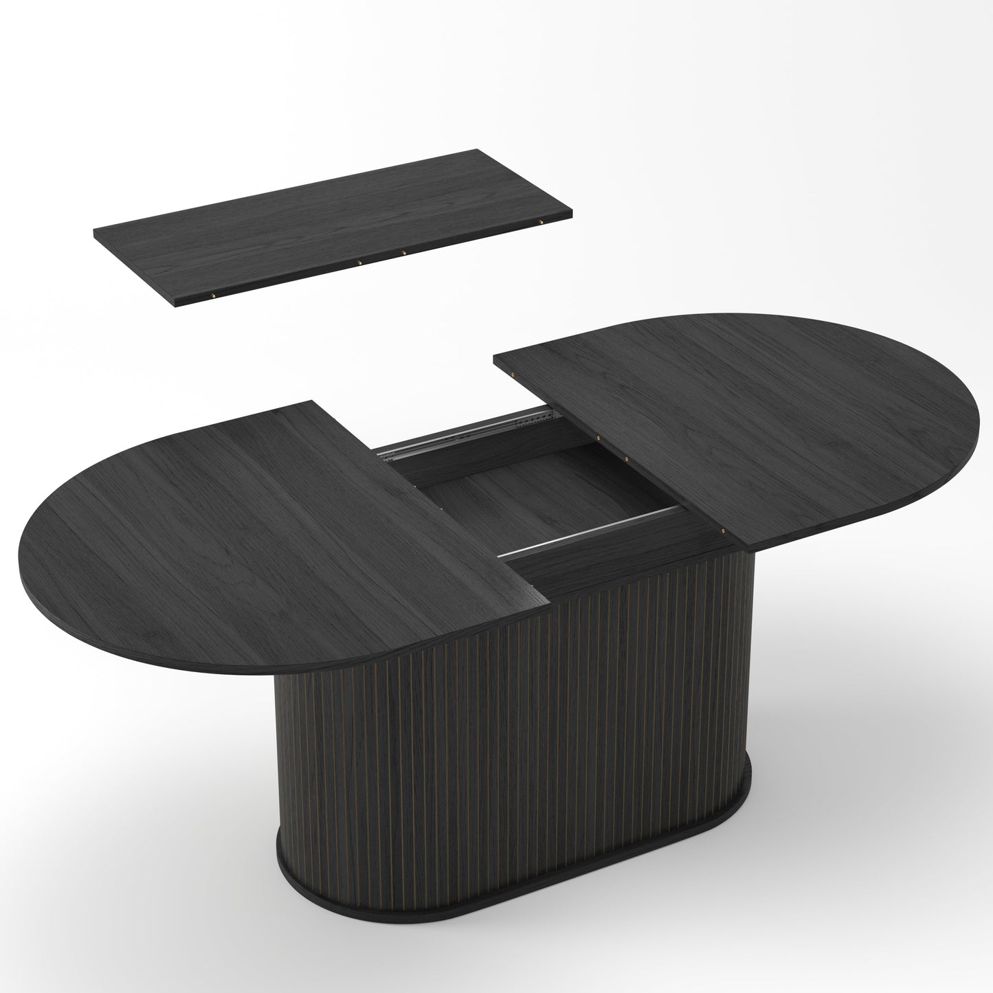 55.11'-70.86' Extendable Dining Table with Striped Legs
