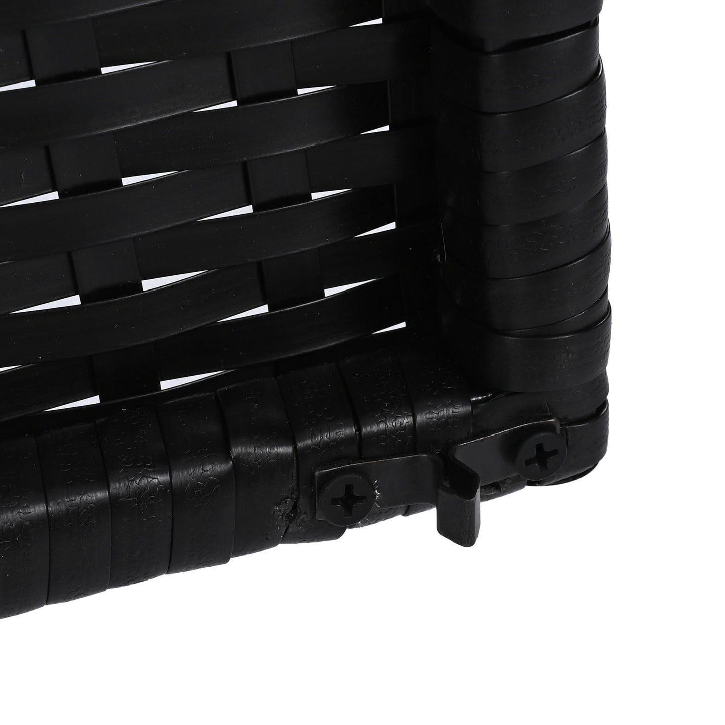K&K 47.5"W Wicker Outdoor Storage Cabinet with Tempered Glass Top