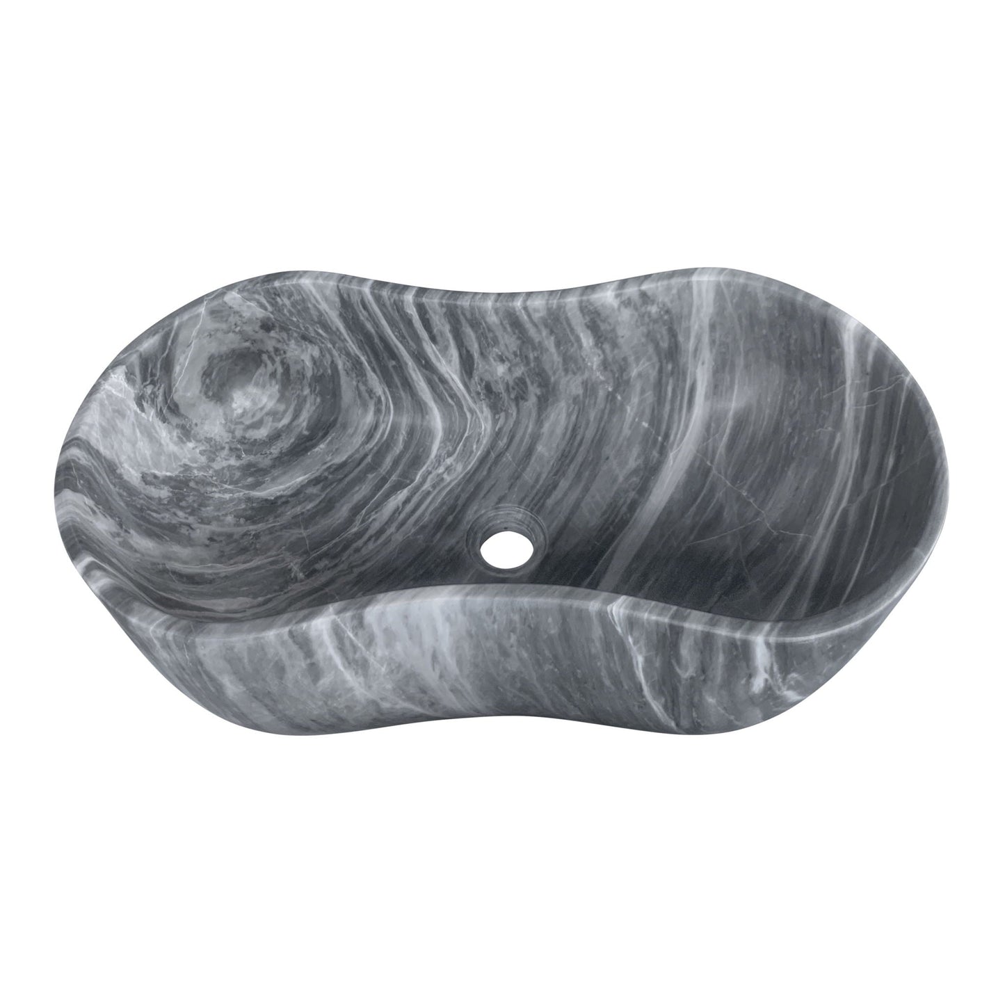Bathroom Vessel Sink With Wavy Design