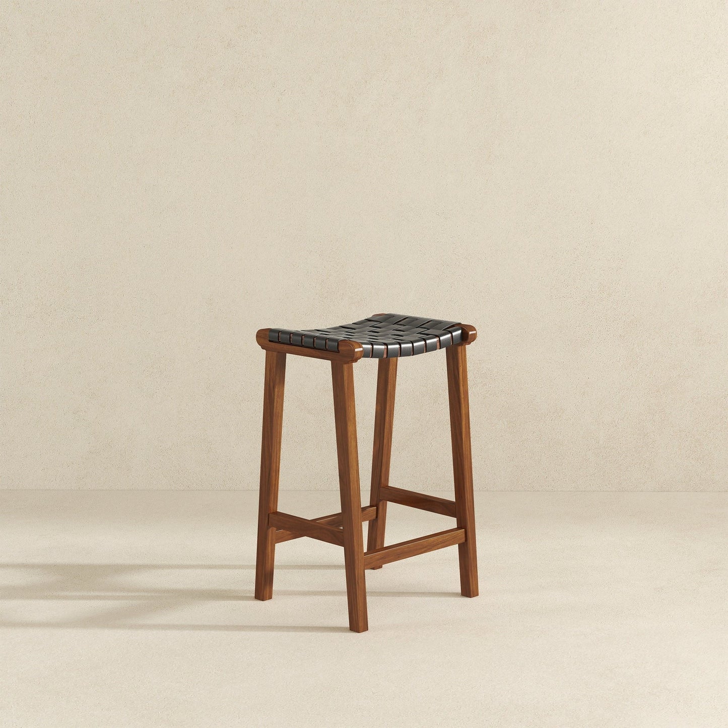 James - Mid-Century Modern Genuine Counter Stool