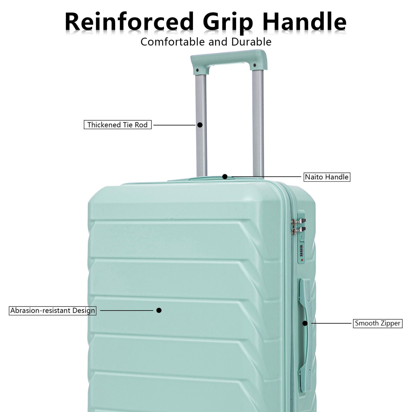 3 Pieces Set 20" / 24" / 28" Spinner Wheel Luggage With Combination Lock
