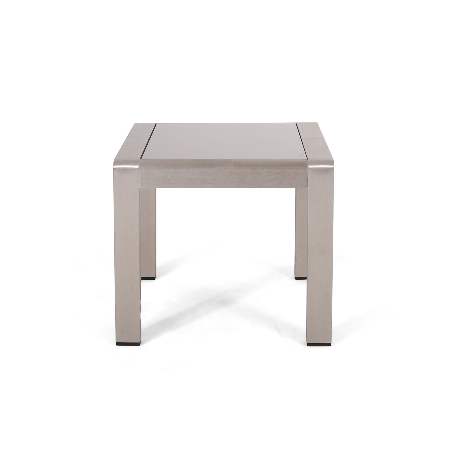 Cape Coral Contemporary Side Table With Frosted Glass Top