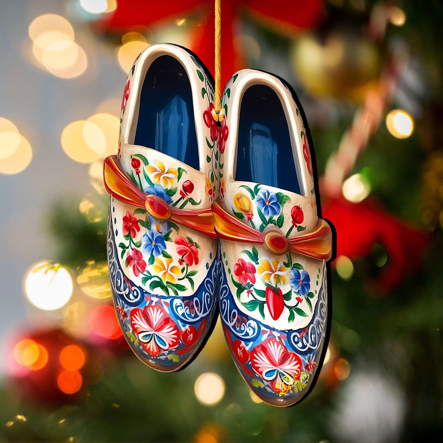 Danish Shoes Decorative Wooden Ornaments by G. Debrekht - Love Family Decor - 8688310