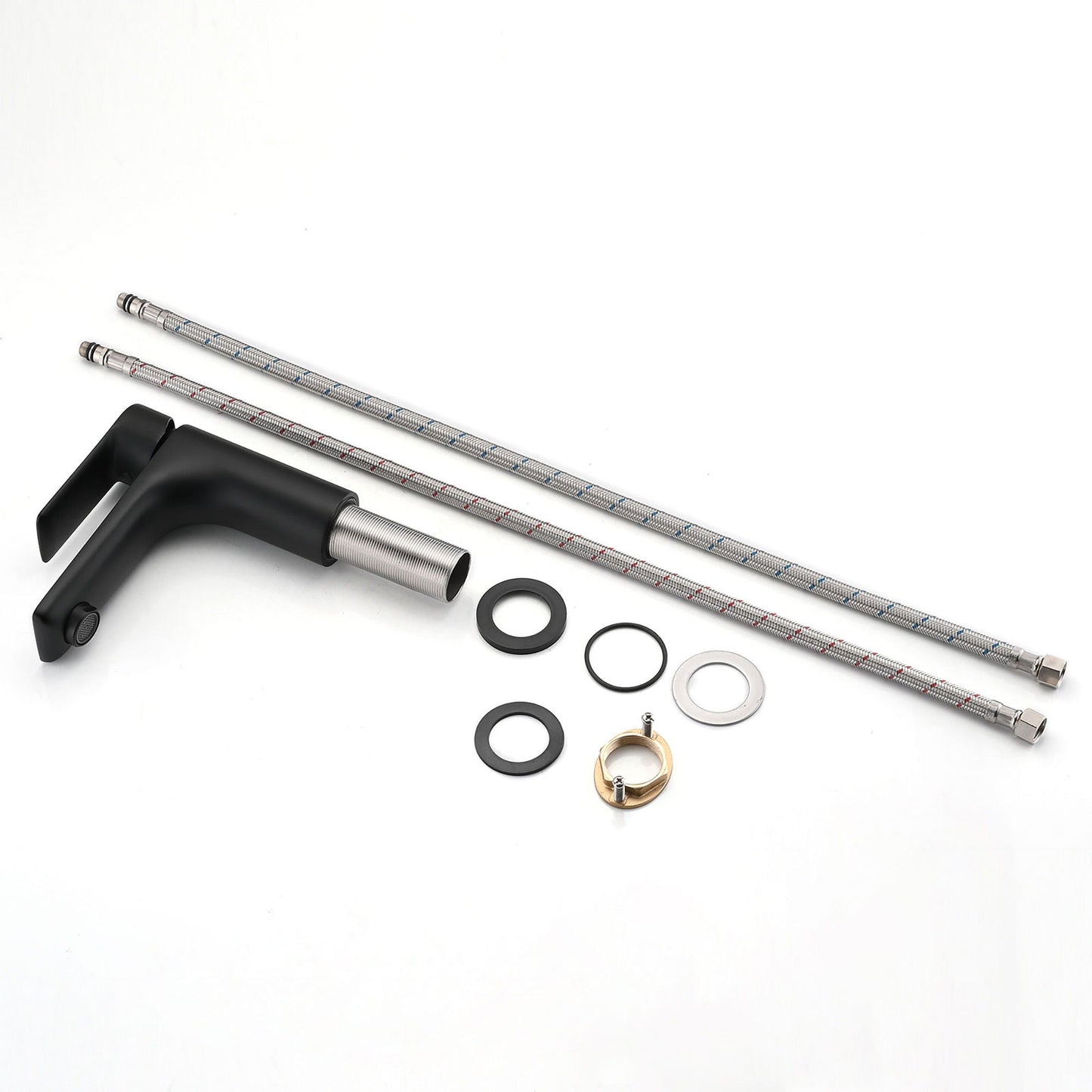 Modern Bathroom Sink Faucet Single Handle Brass Countertop Mount