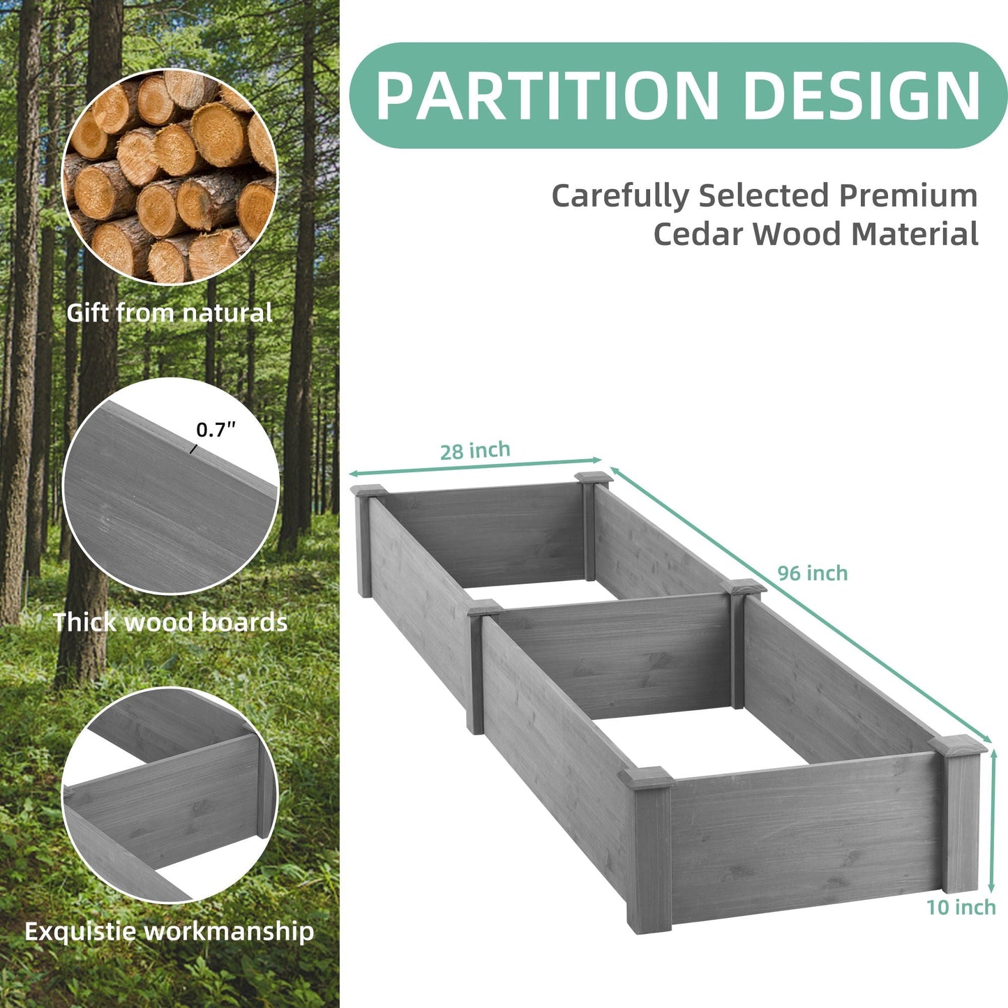 Outdoor Raised Garden Bed