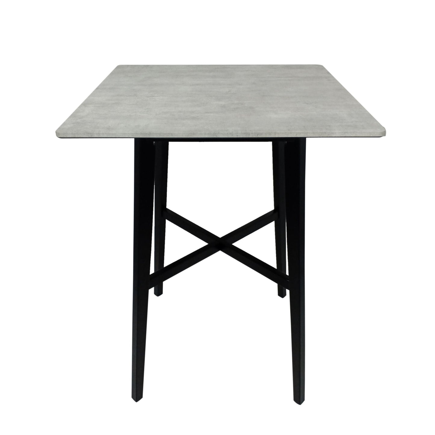 Modern Bar Height Dining Table, Rubberwood Legs and Laminate Table Top