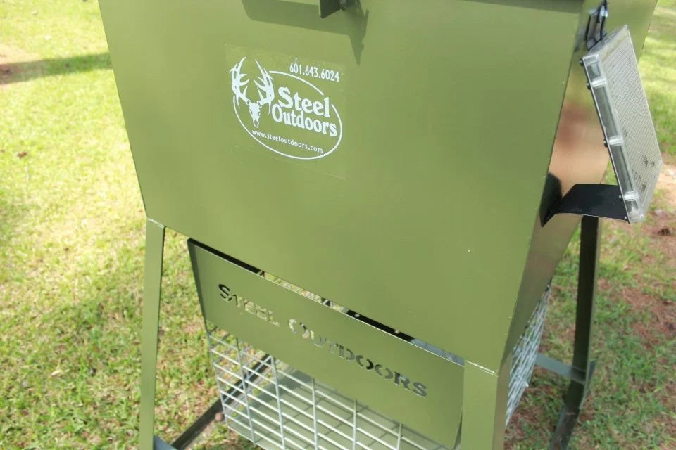 Steel Outdoors 500 LB Capacity Tank Automatic Spin Feeder