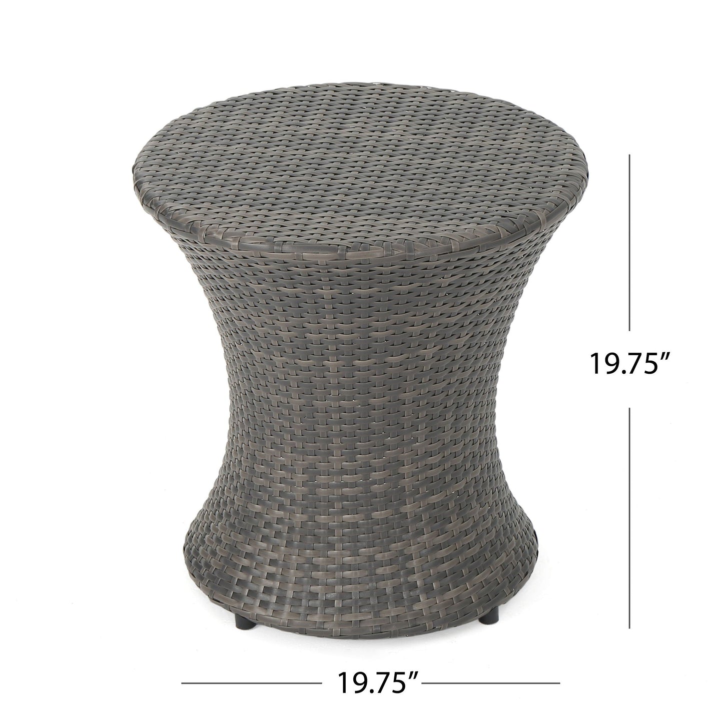 Thrive - Hourglass Rattan Table With No Glass Top