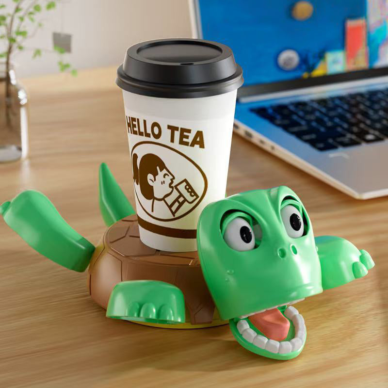 3D - printed Panicked Turtle Coaster: Insulated, for stress relief, doubles as mug base decor