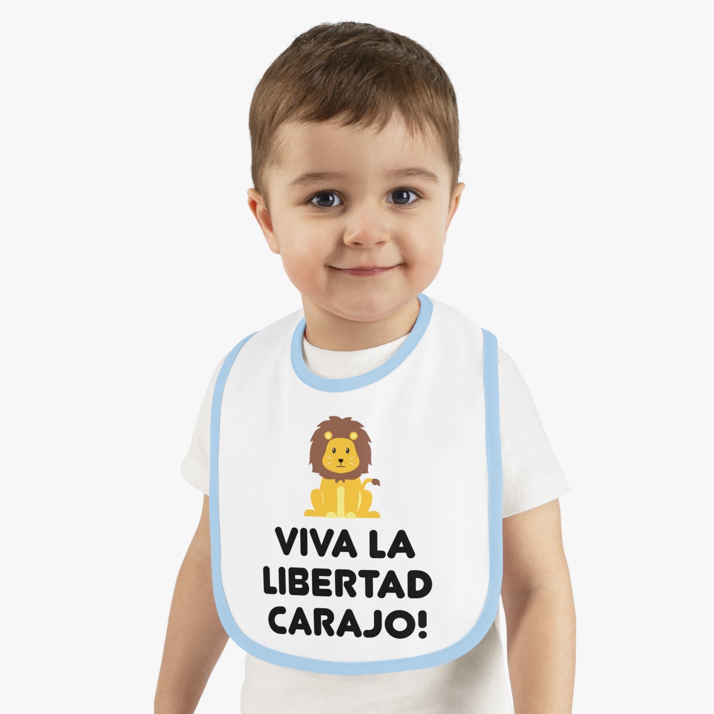 Viva La Libertad Carajo Lion Baby Bib - 4LibertyShop.com