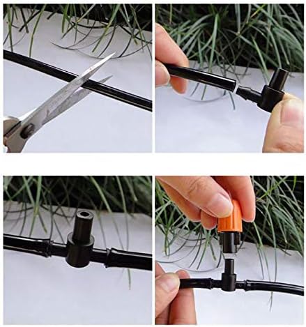 Drip Irrigation kit Plant Watering System Gravity Fed Irrigation Water Drip Setfor Garden Greenhouse Yard Lawn Home or Vacation Use 10M 8/11" Tube 10 Nozzles