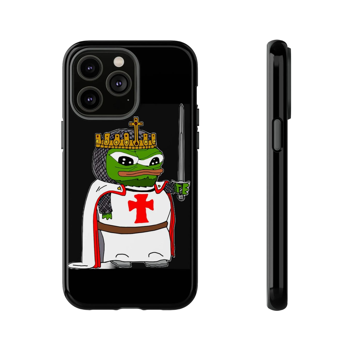 Crusader Pepe Cell Phone Case - Deus Vult Knight Phone Cover - 4LibertyShop.com