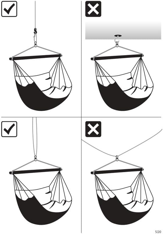 LA SIESTA® - XL King Domingo Hammock Swing Chair - Weather & Tear Resistant Hanging Hammock Chair - Indoor Outdoor Hammock Chair Swing - Hanging Chair for Patio Porch Bedroom - Max 355 Lbs, Cedar
