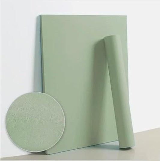 Dimoon 78.7''x17.3'' Green Skin Peel and Stick Wallpaper Contact Paper Modern Self Adhesive Wall Paper Removable Renter Friendly Textured Solid Color Vinyl Roll (78.7''x17.3'',Light Green Skin)
