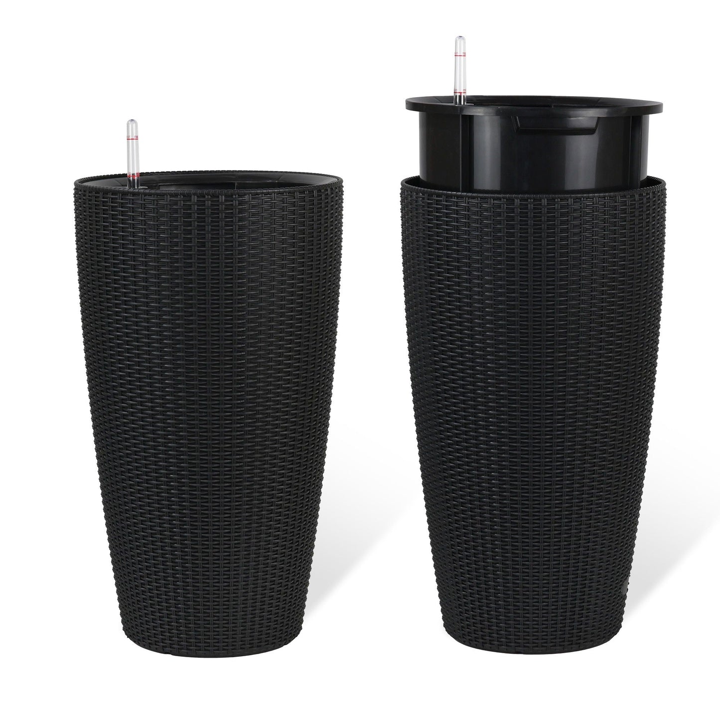 Tall Planters Set With Water Level Monitor And Auto Watering