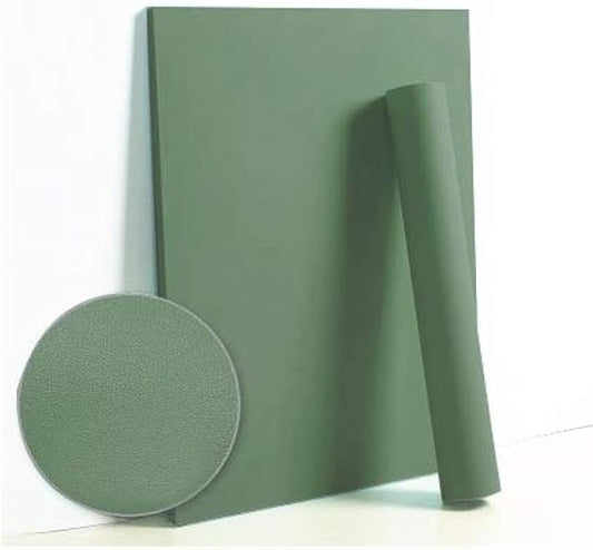 Dimoon 236''x17.7'' Green Peel and Stick Wallpaper Contact Paper Modern Self Adhesive Wall Paper Removable Renter Friendly Textured Solid Color Shelf Cabinet Vinyl Roll (236''x17.7'',Dark Green)