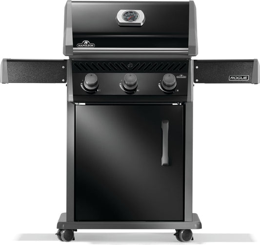 Napoleon Rogue 425 Natural Gas Grill, Black, Durable 3-Burner Outdoor BBQ