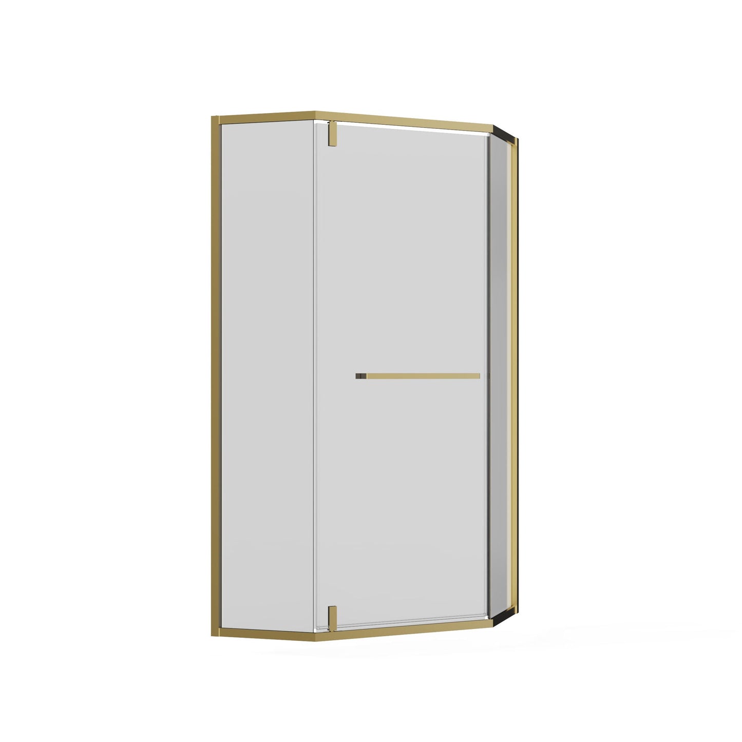 Goodyo - Neo-Angle Frameless Shower Door - Gold