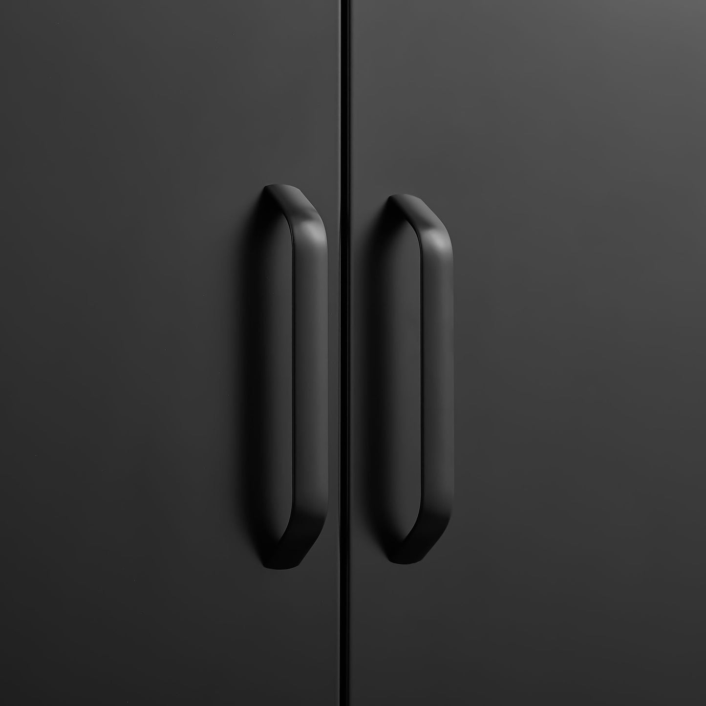 Modern Storage Cabinet with Adjustable Shelves and Magnetic Door Stopper