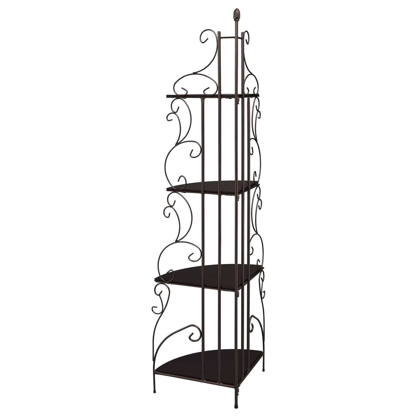 4 Shelf Corner Bookcase - Cappuccino