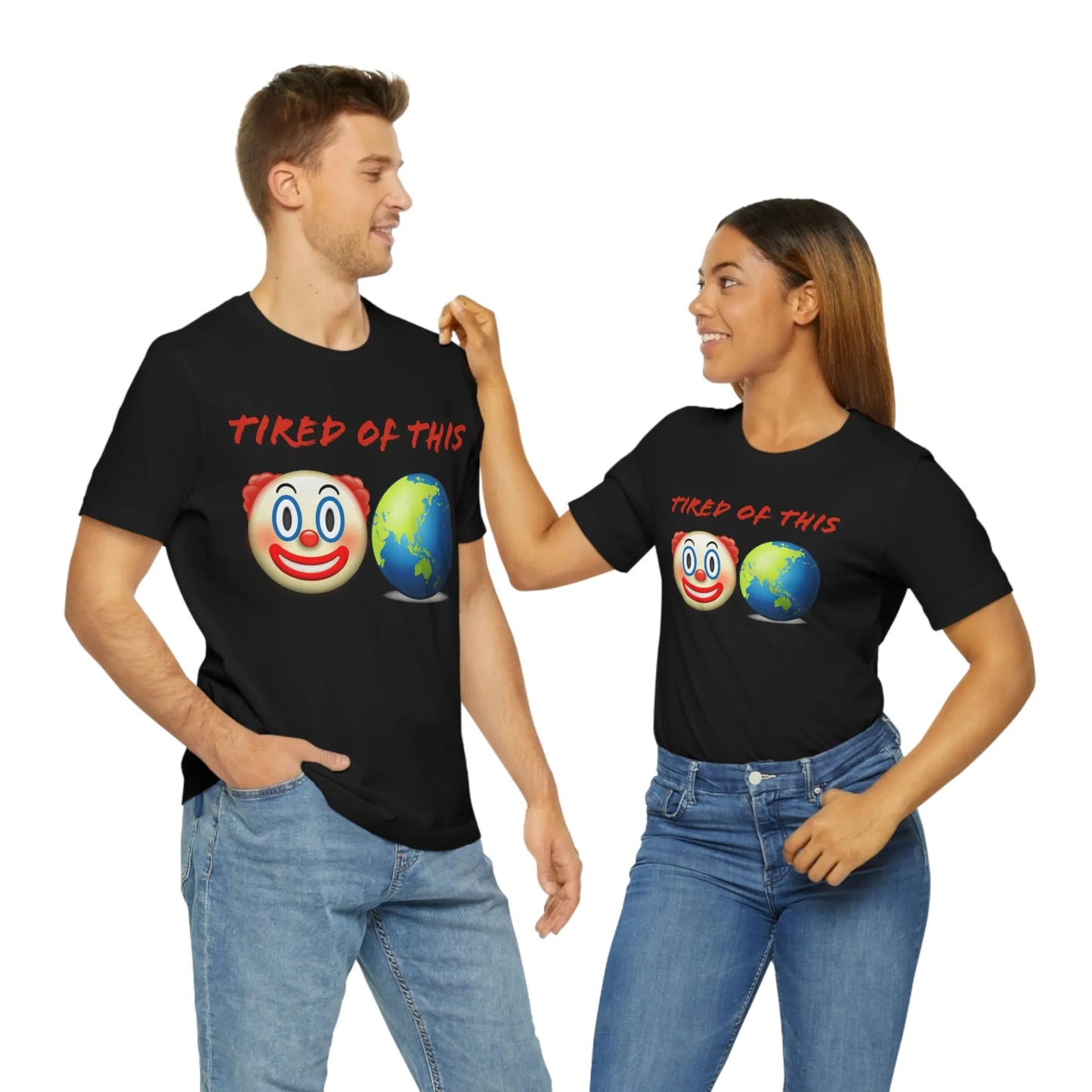 Tired Of This Clown World Emoji T-Shirt