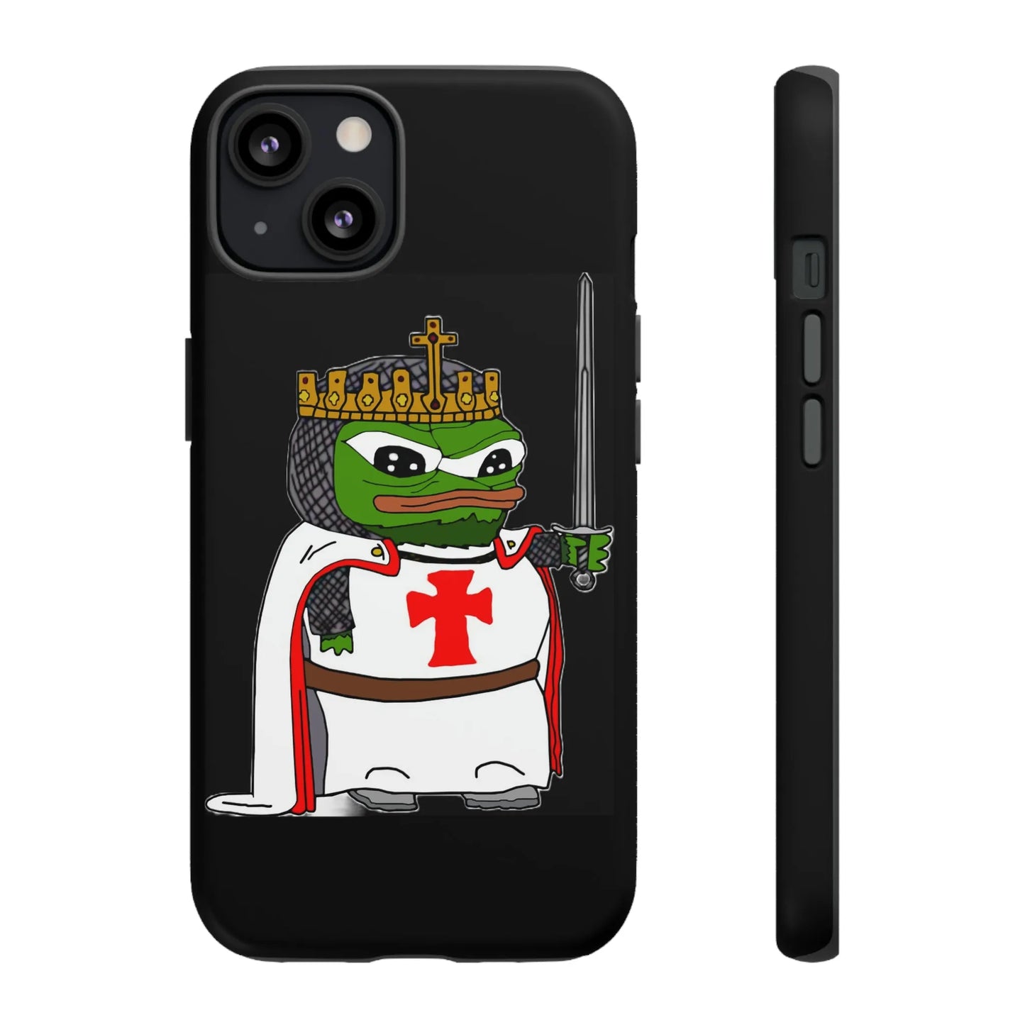 Crusader Pepe Cell Phone Case - Deus Vult Knight Phone Cover - 4LibertyShop.com