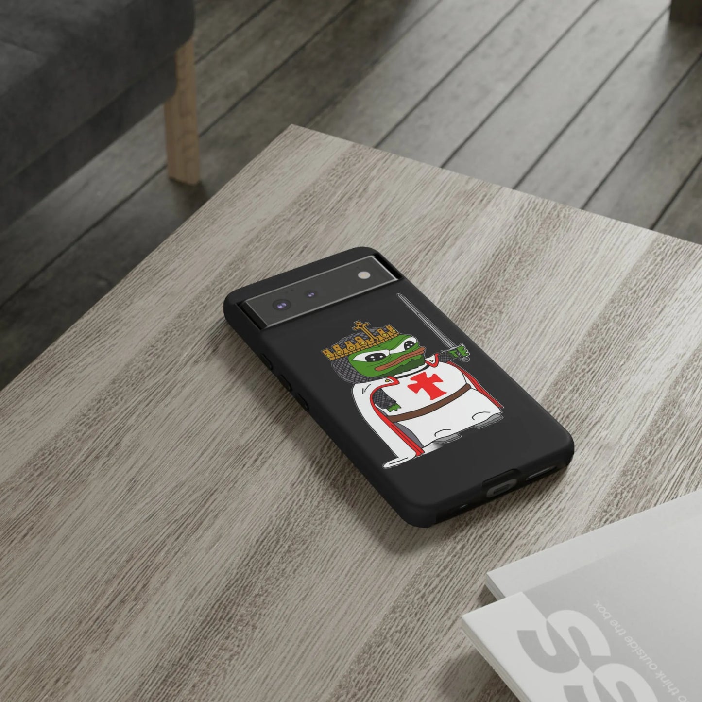 Crusader Pepe Cell Phone Case - Deus Vult Knight Phone Cover - 4LibertyShop.com
