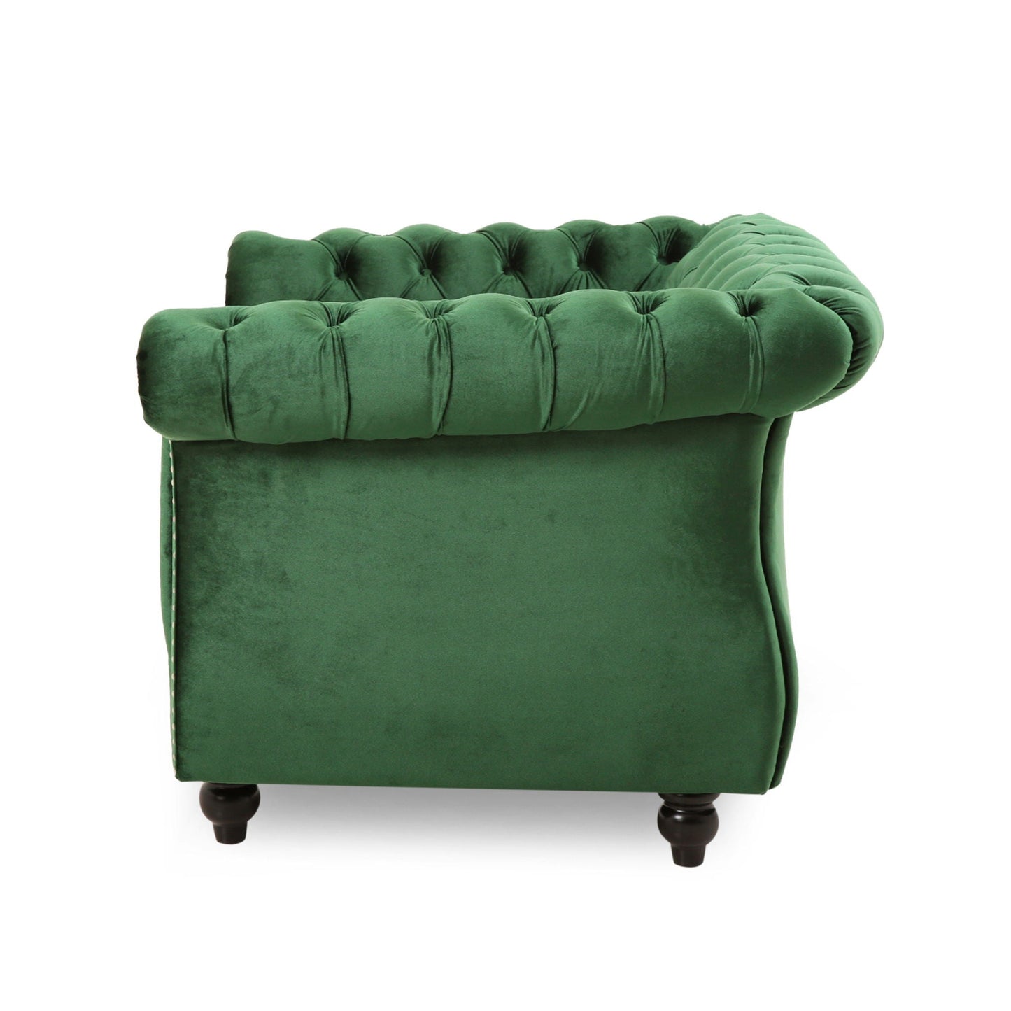 Nexuson Upholstered Chesterfield Chair With Deep Tufted And Nailhead Trim