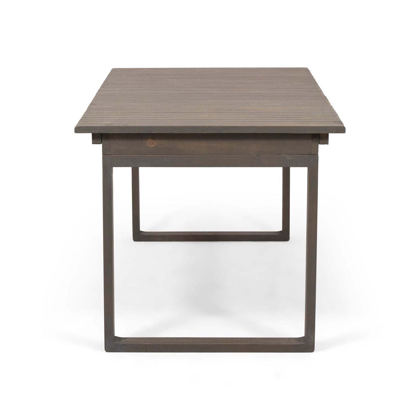 Outdoor Expandable Acacia Wood Dining Table With U-Shaped Leg