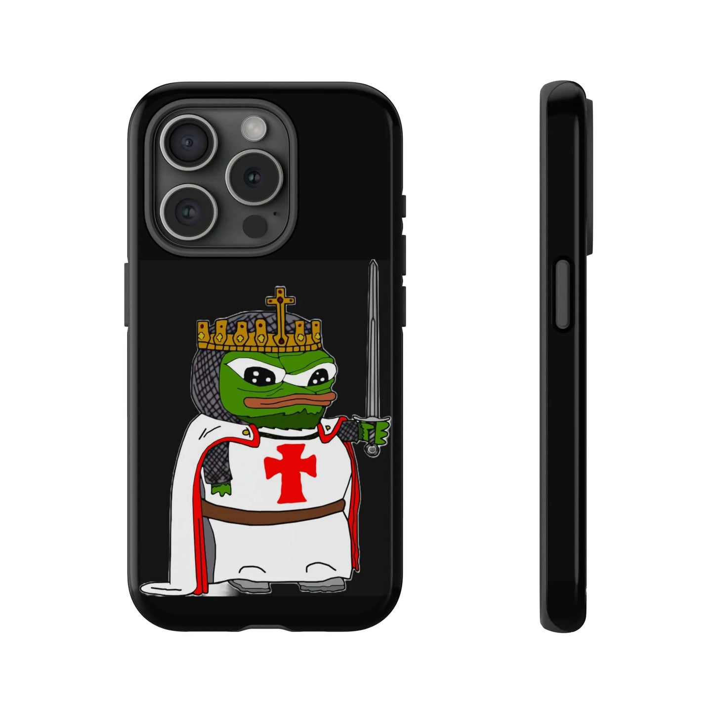 Crusader Pepe Cell Phone Case - Deus Vult Knight Phone Cover - 4LibertyShop.com