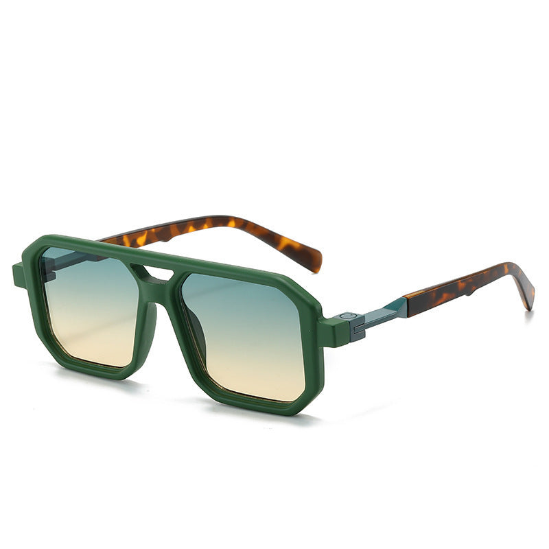 Women's Fashion Reflective Lenses Brown Sun Glasses