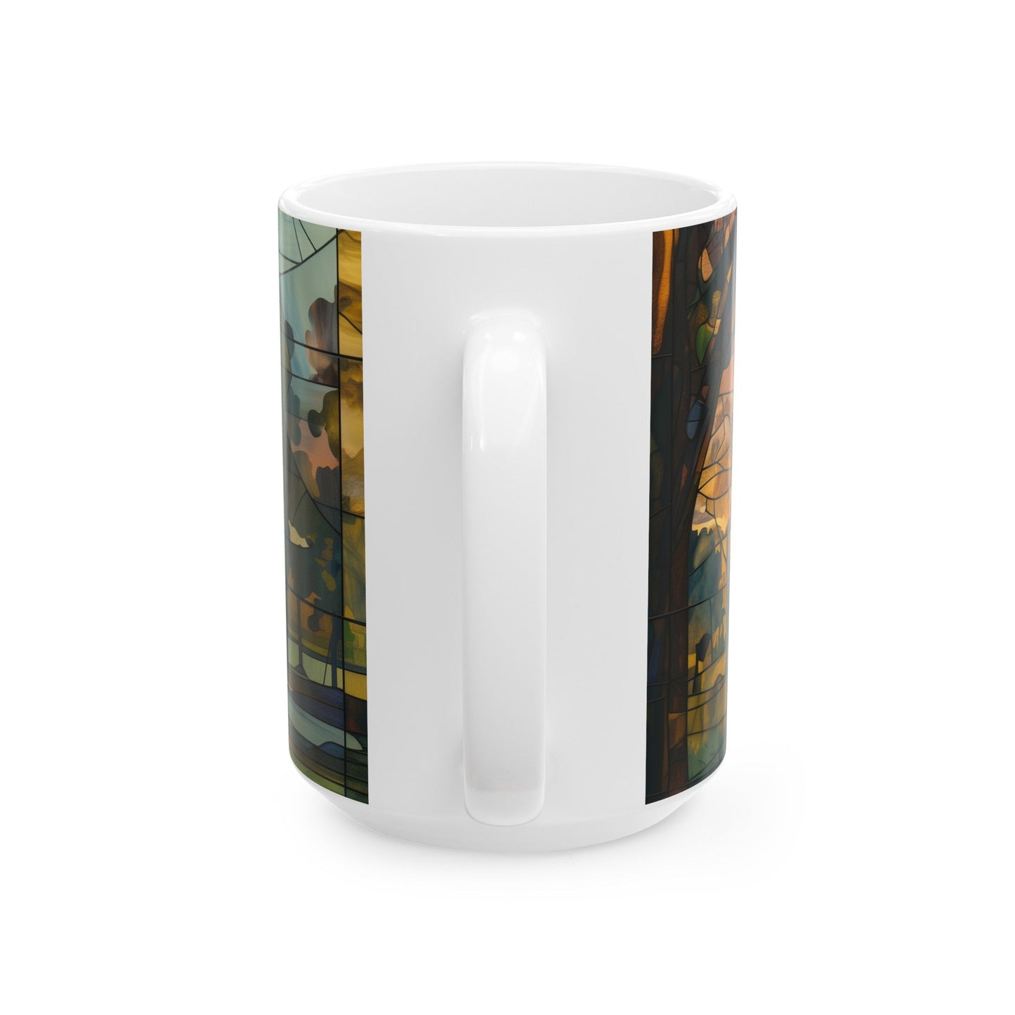 Stained Glass George Washington Ceramic Mug, (11oz, 15oz)