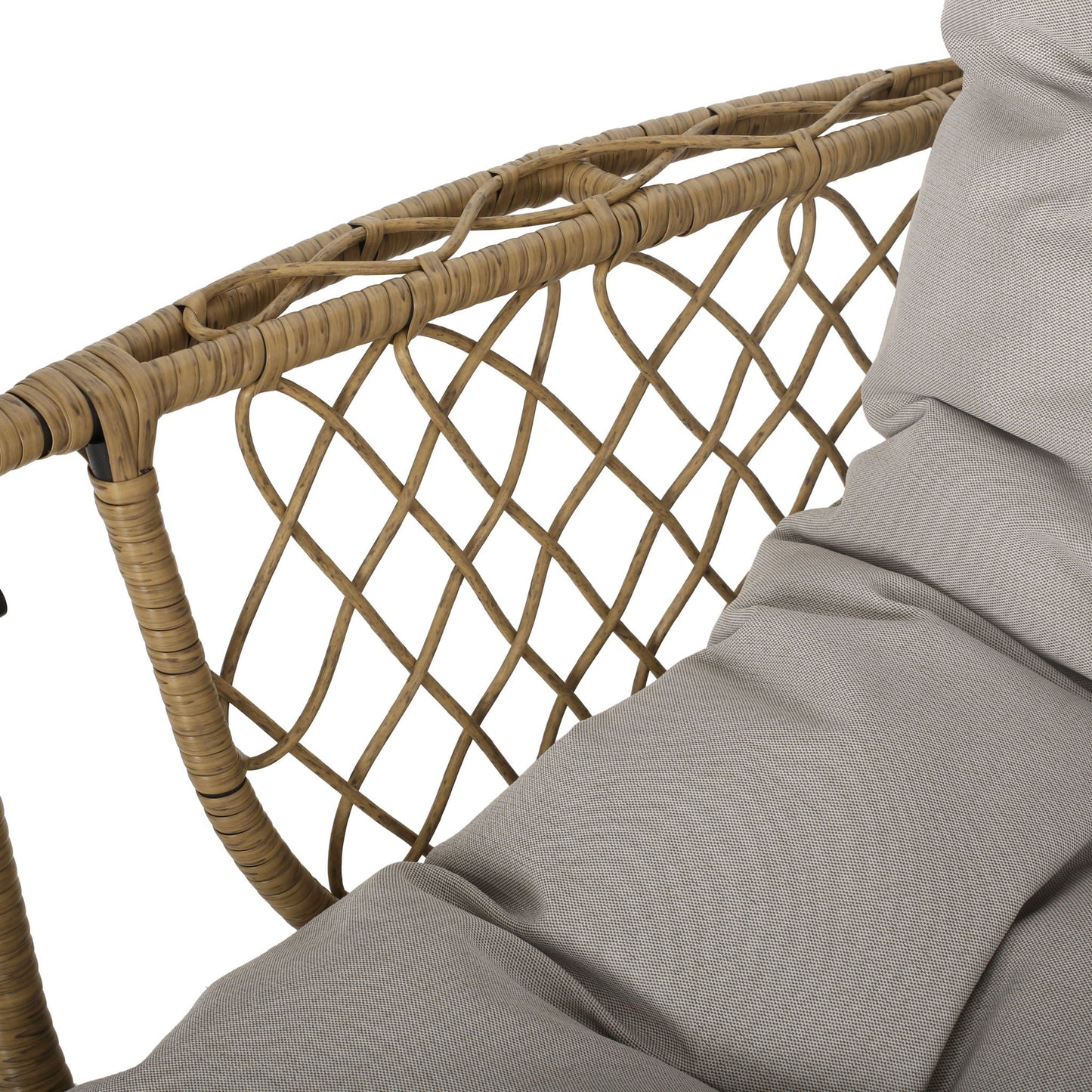 Malia Wicker Hanging Chair With Cushion