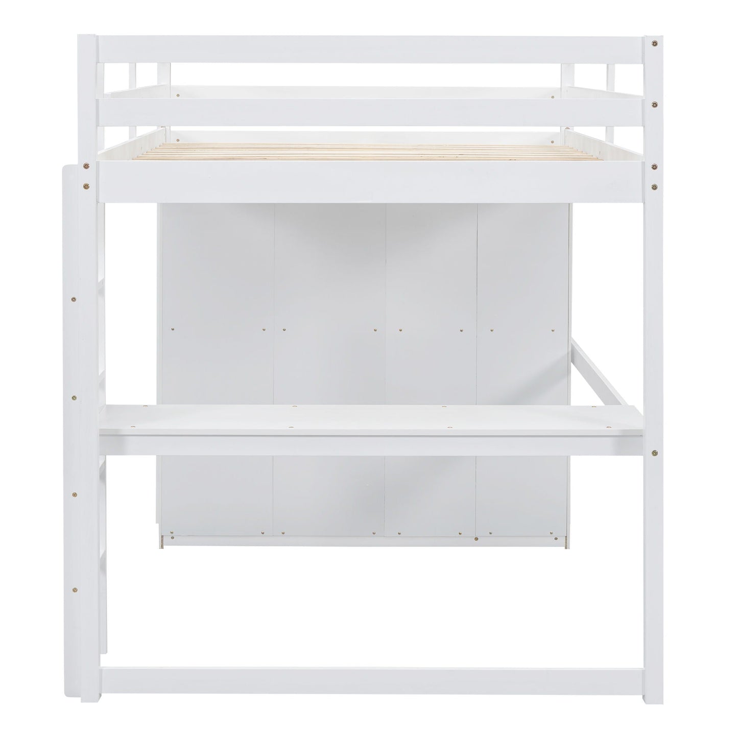 Loft Bed With Built In Wardrobe, Shelves And Drawers